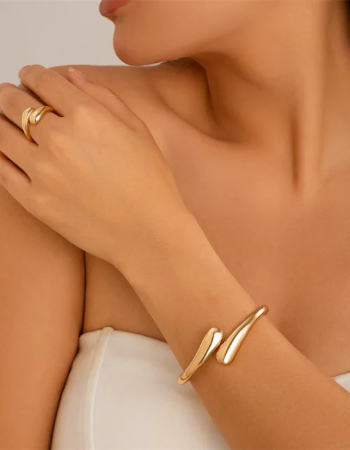 Wide Ring for Women Gold