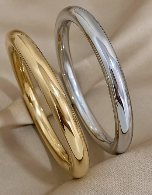 Glossy Stainless Steel Bangle for Women