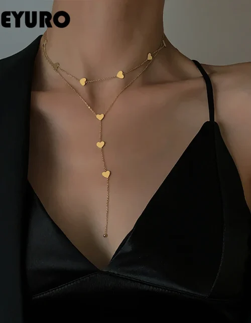 Love Heart  2 Layer  Necklace