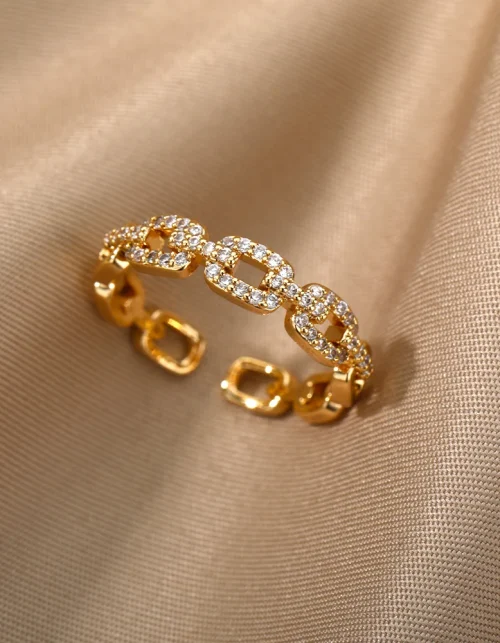 Classic Zircon  Chain Ring