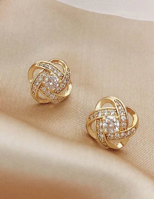 Luxury Zircon Stud Earrings
