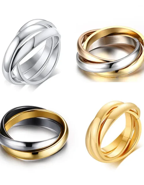 Triple Multi Color Ring