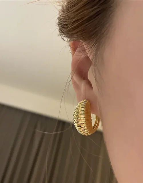 Vintage Teardrop Hoop Earrings