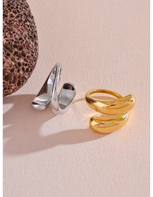 Sculpted 18K PVD Statement Ring