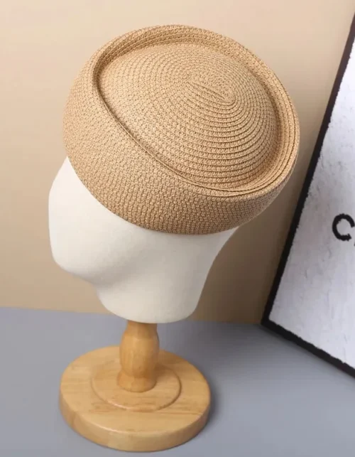 Artisan Straw Pillbox Hat