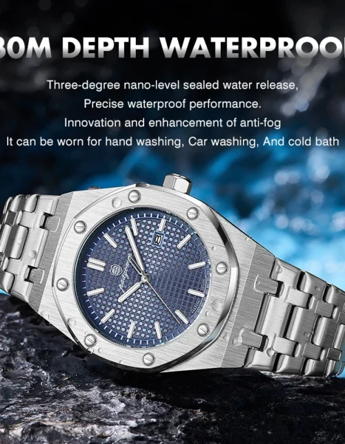 Luminous Stainless Steel Sport Watch